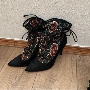 Zara Floral Heels